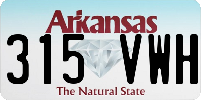 AR license plate 315VWH