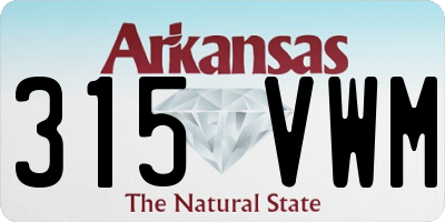 AR license plate 315VWM