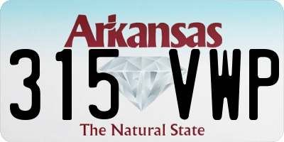 AR license plate 315VWP