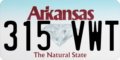 AR license plate 315VWT
