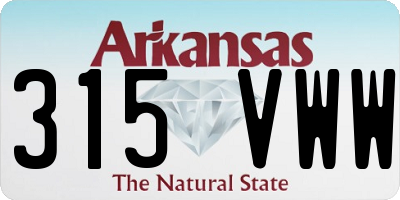 AR license plate 315VWW