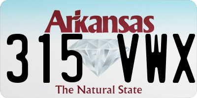 AR license plate 315VWX