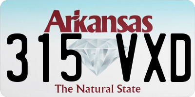 AR license plate 315VXD