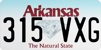 AR license plate 315VXG