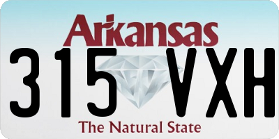 AR license plate 315VXH