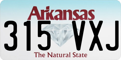 AR license plate 315VXJ
