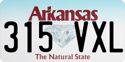 AR license plate 315VXL