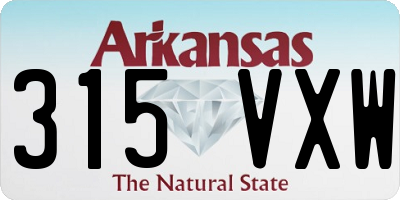 AR license plate 315VXW