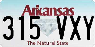 AR license plate 315VXY