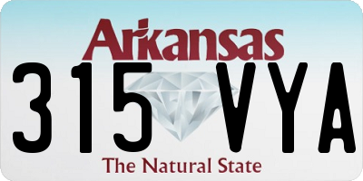 AR license plate 315VYA
