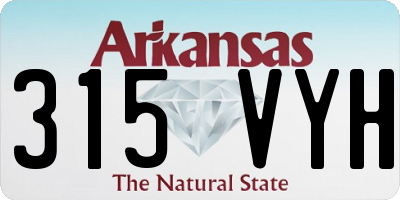 AR license plate 315VYH