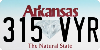 AR license plate 315VYR