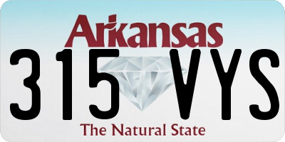 AR license plate 315VYS