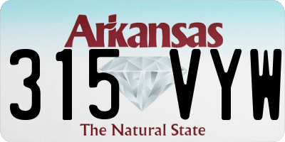 AR license plate 315VYW