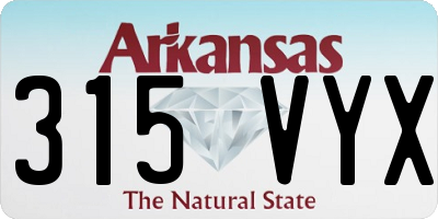 AR license plate 315VYX