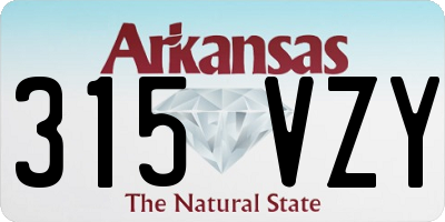AR license plate 315VZY