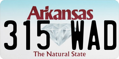 AR license plate 315WAD