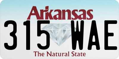 AR license plate 315WAE