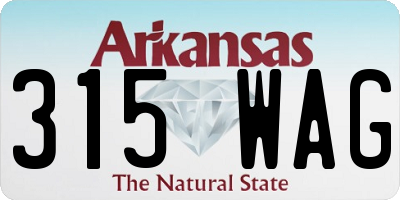 AR license plate 315WAG