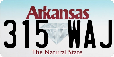 AR license plate 315WAJ