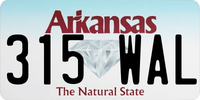AR license plate 315WAL