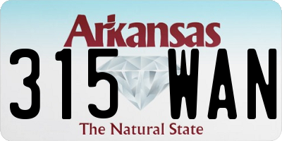 AR license plate 315WAN