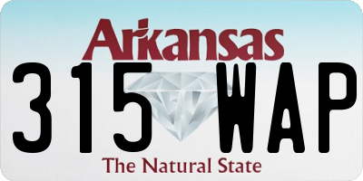 AR license plate 315WAP
