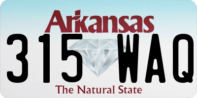 AR license plate 315WAQ