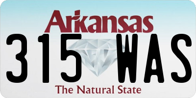 AR license plate 315WAS
