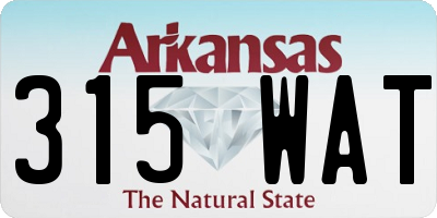 AR license plate 315WAT