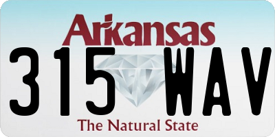 AR license plate 315WAV