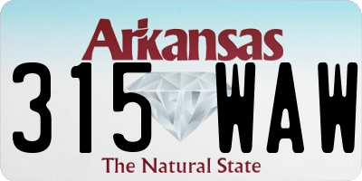 AR license plate 315WAW