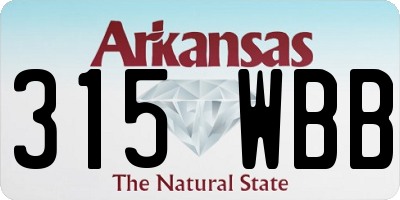 AR license plate 315WBB