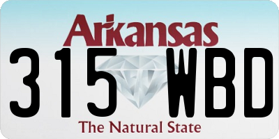 AR license plate 315WBD