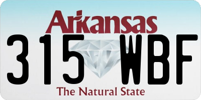 AR license plate 315WBF