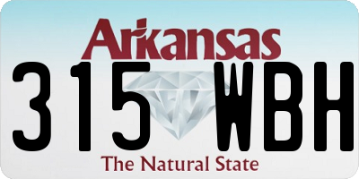 AR license plate 315WBH