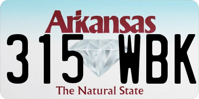 AR license plate 315WBK
