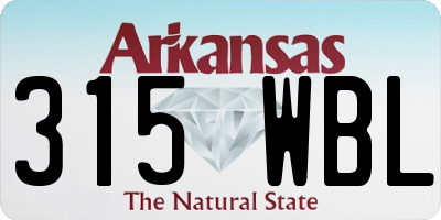 AR license plate 315WBL