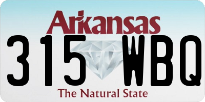 AR license plate 315WBQ