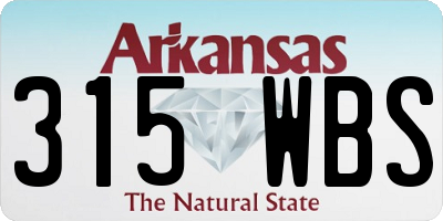 AR license plate 315WBS