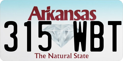 AR license plate 315WBT