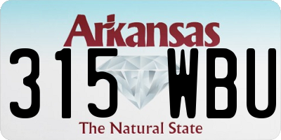 AR license plate 315WBU
