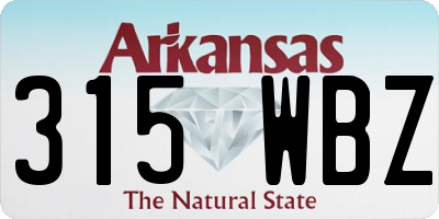 AR license plate 315WBZ