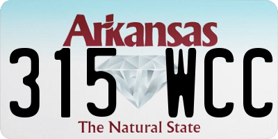 AR license plate 315WCC