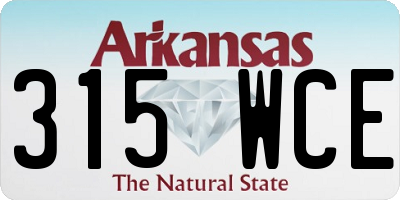 AR license plate 315WCE