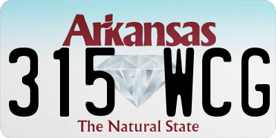 AR license plate 315WCG