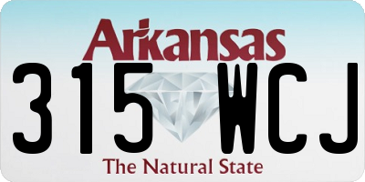 AR license plate 315WCJ