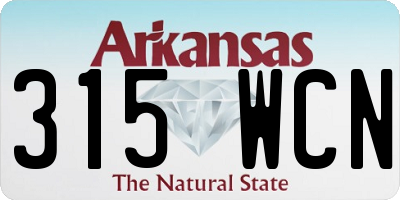 AR license plate 315WCN