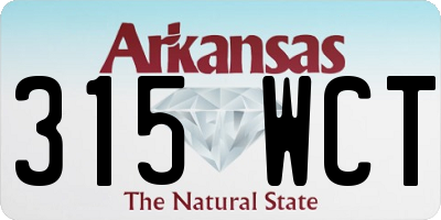 AR license plate 315WCT