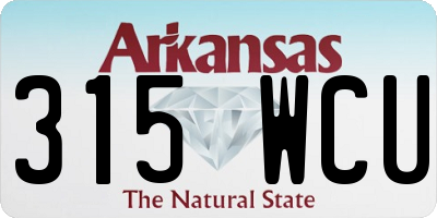 AR license plate 315WCU